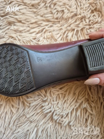 Дамски обувки естествена кожа бордо 37, снимка 4 - Дамски ежедневни обувки - 53826640