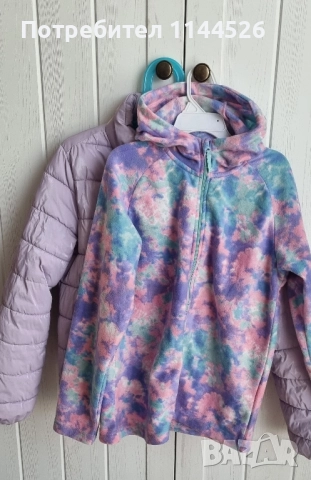 Лилаво яке и полар за момиче 9-10г./140см.