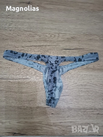 Секси леопардов принт Т-образен прашки с ниска талия, снимка 4 - Бельо - 51556359