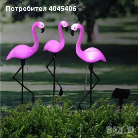 Декоративна соларна лампа във формата на фламинго, снимка 3 - Соларни лампи - 46410519