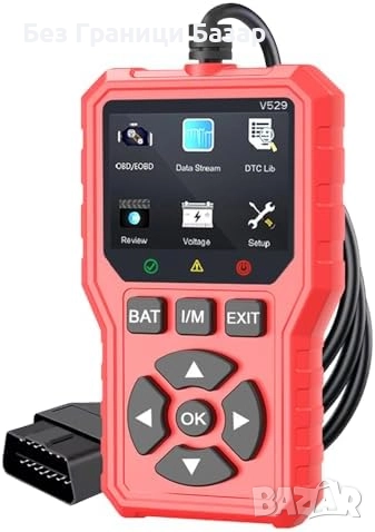 Нов Диагностичен OBD2 четец кодове двигател + тест алтернатор за кола