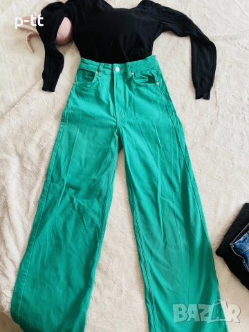 Зелени уникални дънки , снимка 5 - Дънки - 52345848