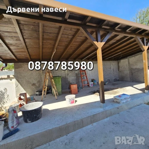 Веранди летни кухни от дърво