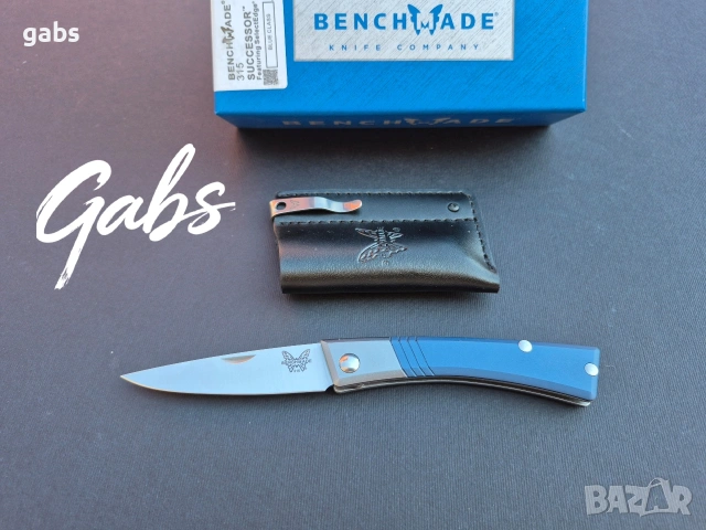 Сгъваем нож Benchmade SUCCESSOR 315 с кожен калъф, снимка 2 - Ножове - 53827885