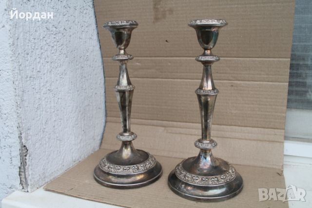 Масивни посребрени свещници ''Ianthe'', снимка 1 - Антикварни и старинни предмети - 45584357