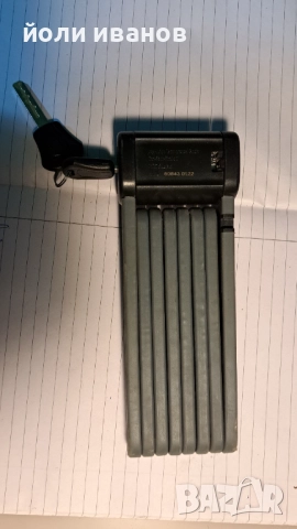 Катинар за велосипед с 8 метални планки,нов ,с два ключа, снимка 5 - Велосипеди - 52539865