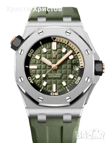 Мъжки луксозен часовник Audemars Piguet Royal Oak Offshore Diver Green Dial, снимка 1 - Мъжки - 46932732