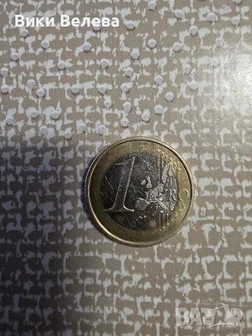 Монета 1 евро 2002г.