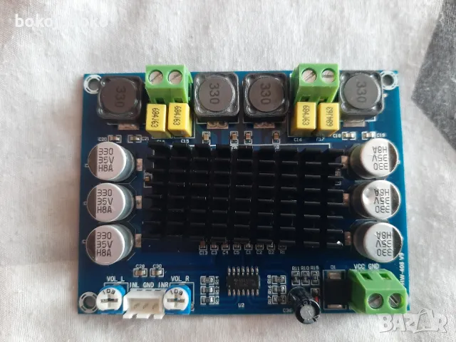 HW-408 TPA3116D2 стерео усилвател, снимка 1 - Ресийвъри, усилватели, смесителни пултове - 47153399