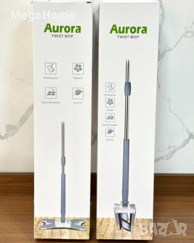 Микрофибърен моп, Въртящ се на 360°, Само изстискващ се, Перящ, Дръжка регулируема до 140 сантиметра, снимка 7 - Мопове, кофи, четки и метли - 53481382