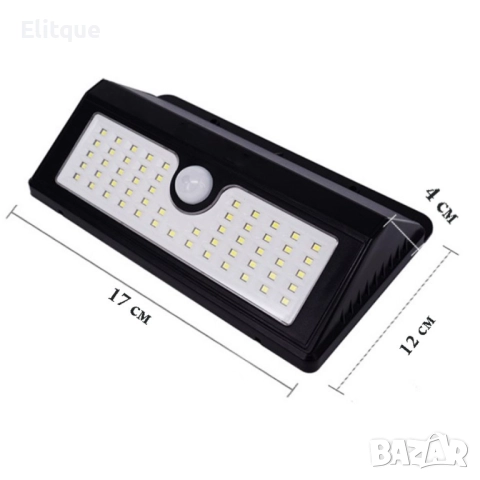 Соларна LED лампа с 55 диода, силна светлина, снимка 4 - Други - 52832313