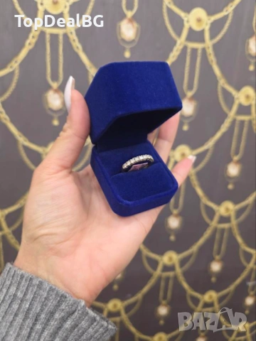 Златен пръстен с диамант, снимка 5 - Пръстени - 54030635