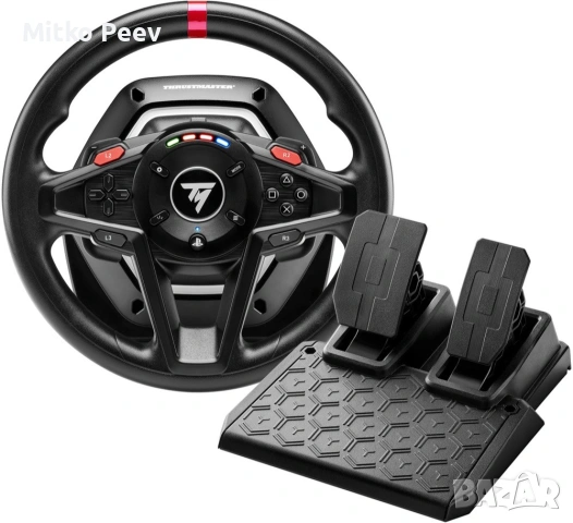 Thrustmaster T128 с педали и скоростен – много добро състояние