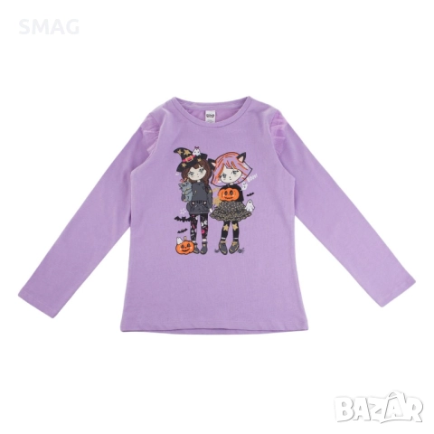 Halloween / Хелоуин блуза от памук с тюл на рамото_1242170