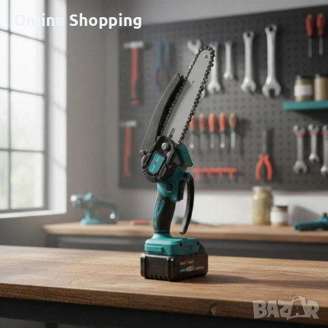 Комплект 3 в 1 от акумулаторна лозарска ножица, акумулаторен мини верижен трион и телескопичен прът, снимка 3 - Моторни триони/резачки - 53336156