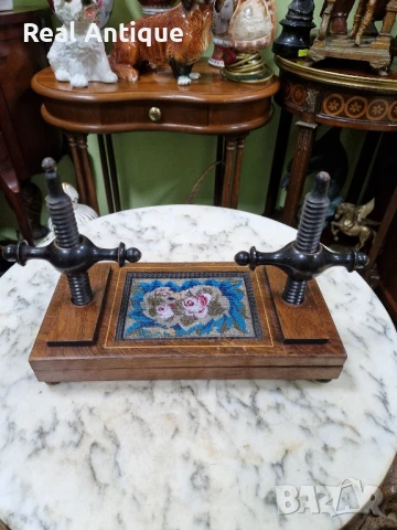 Стара рядка уникална антикварна английска преса за карти , снимка 6 - Антикварни и старинни предмети - 51315275