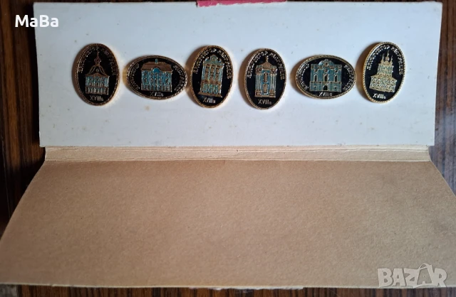 Лот 6 бр. съветски значки - архитект Рострели, неизползвани