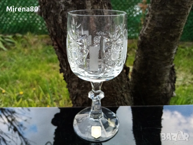 Кристален сервиз от 5 чаши за червено вино - Австрия !, снимка 3 - Сервизи - 54169497