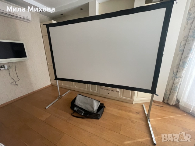 EliteScreen Yardmaster - 100" 4К екран за проектор НЕОТВАРЯН!, снимка 3 - Плейъри, домашно кино, прожектори - 52812052