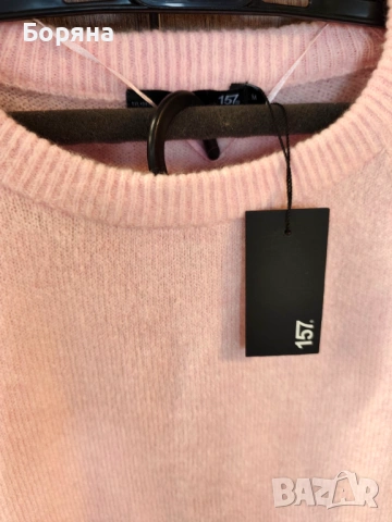 Leger 157 нов с етикет пуловер с къс ръкав в бебешко розово, снимка 3 - Блузи с дълъг ръкав и пуловери - 54080100