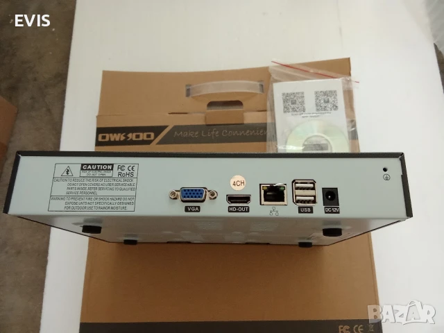 Продавам нов 4‑канален видеорекордер OWSOO, съвместим с NVR, XVR и AVR режими, снимка 2 - Приемници и антени - 50711984