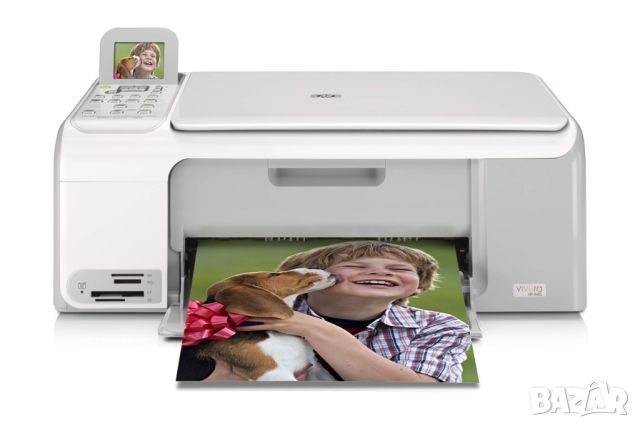 HP Photosmart C4180 All-in-One / цветен мастилоструен принтер скенер копир / състояние: отлично, снимка 15 - Принтери, копири, скенери - 45568584