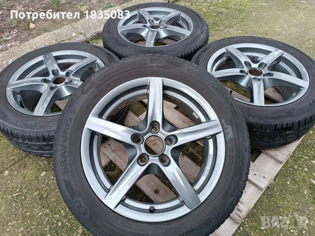 Лети джанти 16ки 5х110 Alutec + летни гуми 205/55/16 Barum