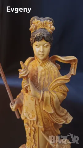 Антична Китайска фигурка,кост, снимка 9 - Антикварни и старинни предмети - 49868711