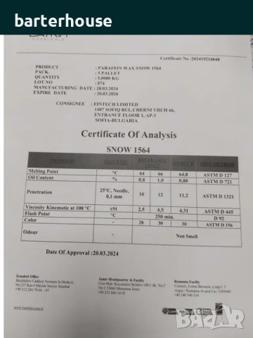 Парафин на блок, снимка 4 - Друго търговско оборудване - 38905729