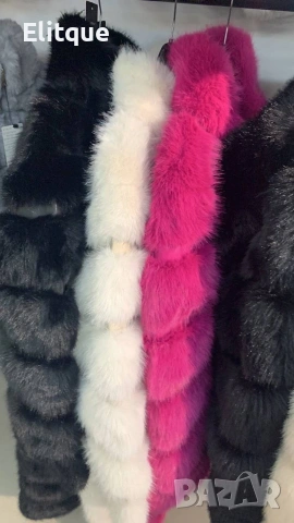 пухено дълго палто , снимка 2 - Палта, манта - 51679835