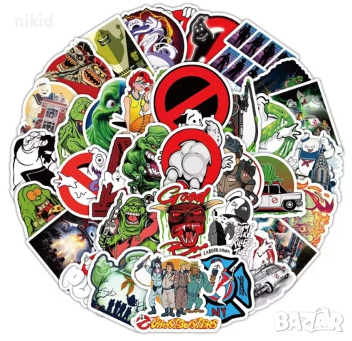 53 Ловци на духове Ghostbusters самозалепващи лепенки стикери украса картонена торта ръчна изработка, снимка 3 - Други - 53907934