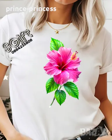 НА ЕДРО Дамска тениска Цвете, снимка 1