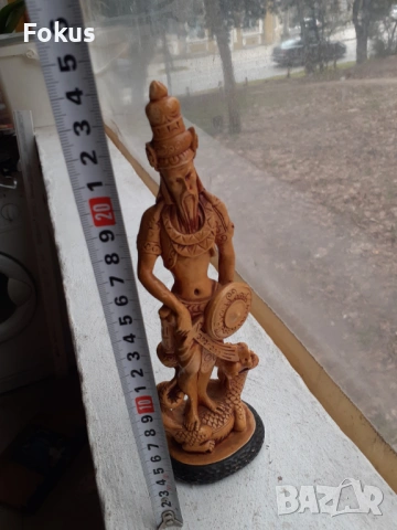 Стара статуетка на китаец фигура паста смола, снимка 7 - Антикварни и старинни предмети - 53430937