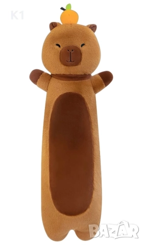 Голяма плюшена Капибара, Плюшена играчка Възглавница Капибара 70см, снимка 6 - Плюшени играчки - 51998754