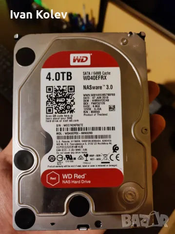 Твърд диск WD Red 4TB, снимка 1 - Твърди дискове - 49069576