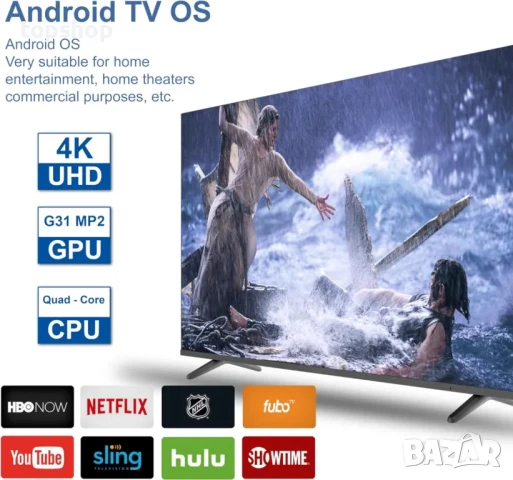 Android TV Box 4GB RAM 32GB ROM H.265 Quad 4-Core Android Box Support 3D 4K UHD Videos H.265, 2.4G/5, снимка 2 - ZTE - 50542362