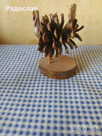дървена фигурка Птица Велинград , снимка 3 - Декорация за дома - 52289971