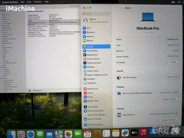 MacBook Pro 14" M2 PRO 10-Core CPU, 16-Core GPU, 32GB RAM, 512GB SSD, снимка 6 - Лаптопи за работа - 53973137