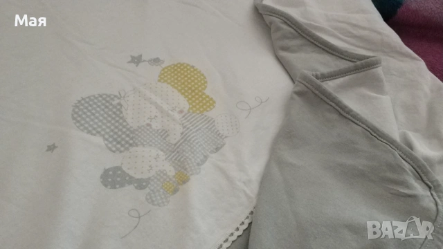 Порт-бебе, ръчно плетено одеало, памучна пелена и подаръци, снимка 6 - Спално бельо и завивки - 53690539