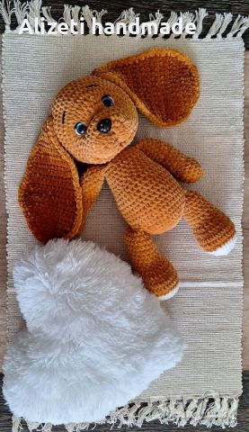 Сладко плюшено плетено куче, снимка 1 - Плюшени играчки - 45200123