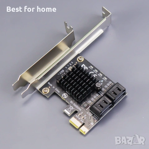 GLOTRENDS SA3034A 4-портова PCIe SATA 3.0 разширителна карта, снимка 2 - Други - 53755541