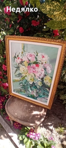 Стара картина,Фриц Фрьолих,масло на фазер, снимка 2 - Антикварни и старинни предмети - 54224755