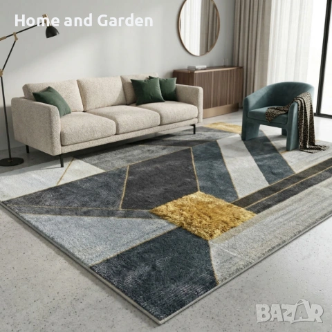  МОДЕРЕН КИЛИМ ЗА ХОЛ — ГЕОМЕТРИЧЕН ДИЗАЙН , снимка 3 - Килими - 53875068