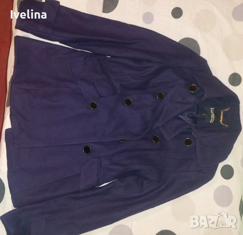 Късо дамско палто Express, двуредно закопчаване -цвят лилав, Хс, снимка 2 - Палта, манта - 53396635