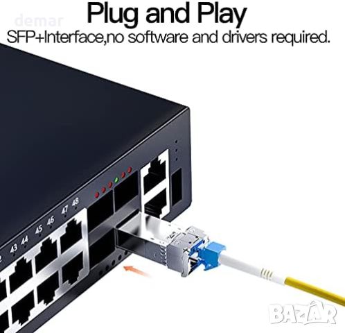 toolco 2 броя 10G Sfp LC MMF300m 10GBase-SR SFP+ трансивър, 10G 850nm MMF, до 300 метра, снимка 6 - Друга електроника - 45558211