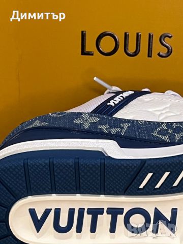  Louis Vuitton Trainer Sneaker Blue, снимка 4 - Ежедневни обувки - 45386729