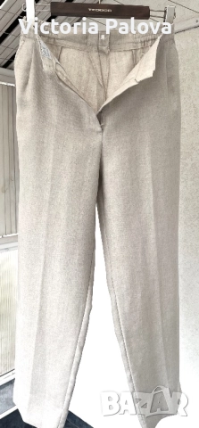 Елегантен ленен панталон  LADY H. EXCLUSIV VON PETER HAHN - лято- есен, снимка 6 - Панталони - 52102033