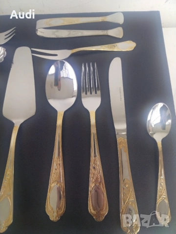 Сервиз прибори за хранене от  Luxe Edelstahl Rostfrei Solingen - 71 броя от неръждаема стомана 18/10, снимка 5 - Прибори за хранене, готвене и сервиране - 53899298