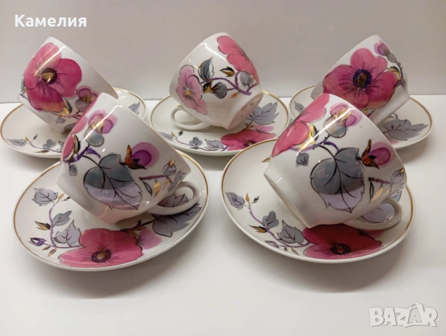 Руски порцелан , снимка 3 - Чаши - 53520863