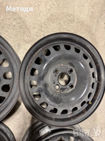 Железни джанти GM 14 4х100, снимка 3 - Гуми и джанти - 52519794
